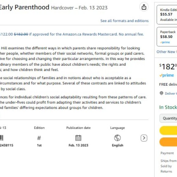 Sharing Child Care in Early Parenthood Routledge Hardcover Malcolm Hill - Picture 2 of 2